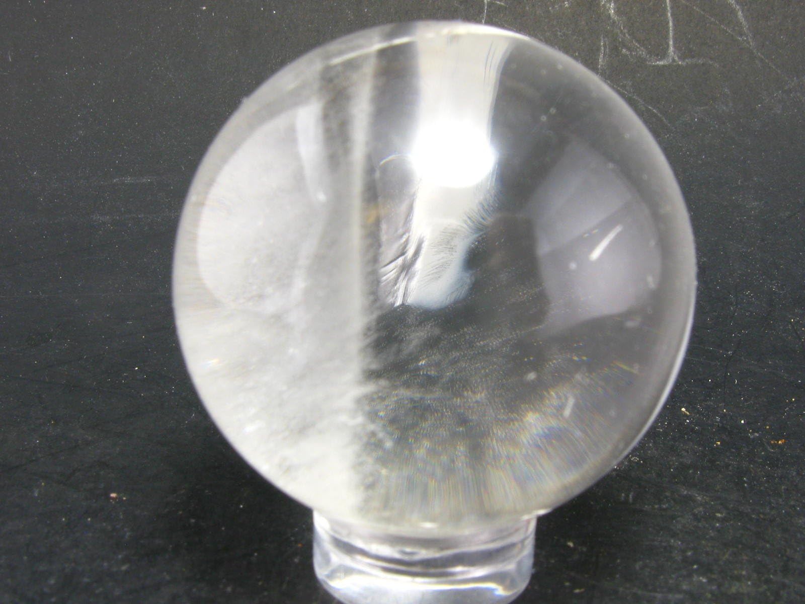Satyaloka Clear Azeztulite Sphere From India - 1.3"