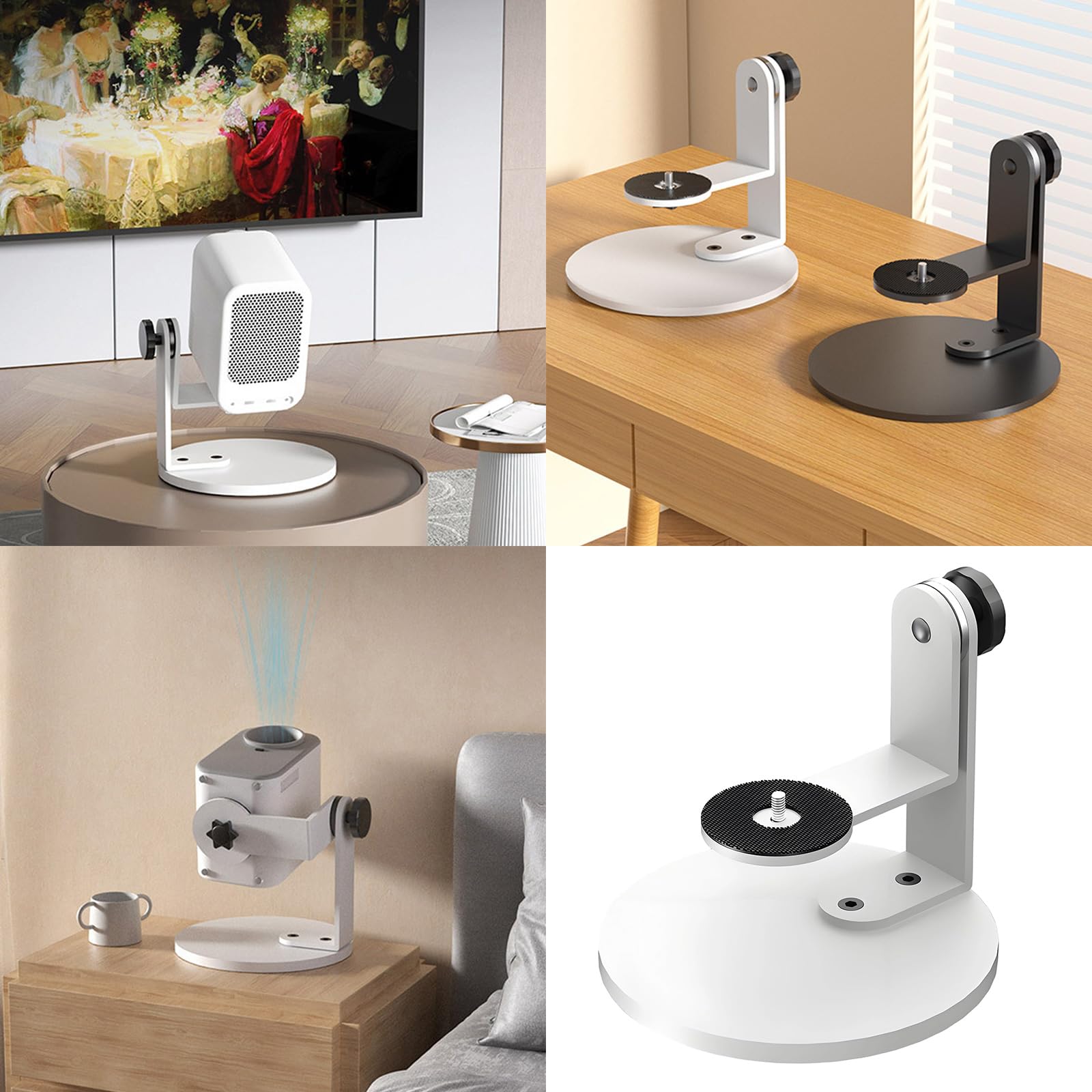 Supporto da scrivania per proiettore con capacità di carico di 5 kg e struttura in acciaio laminato a freddo per un supporto stabile a vite a pedale