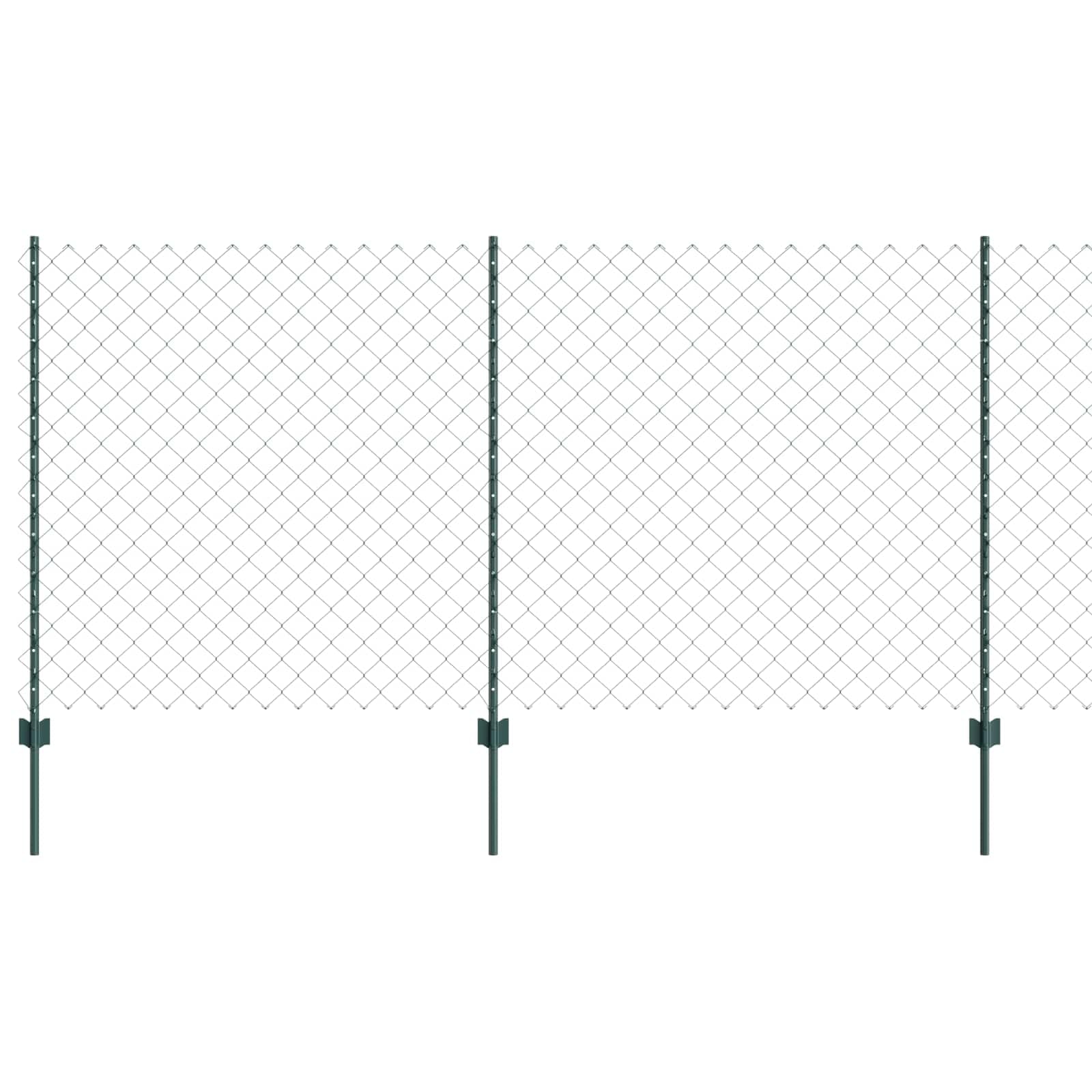 Steel PVC Fence with Posts 1.2m x 10m Green Outdoor Garden Privacy Panel Set Easy Installation Corrosion Resistant Roll for Terrace Patio Boundary Decoration