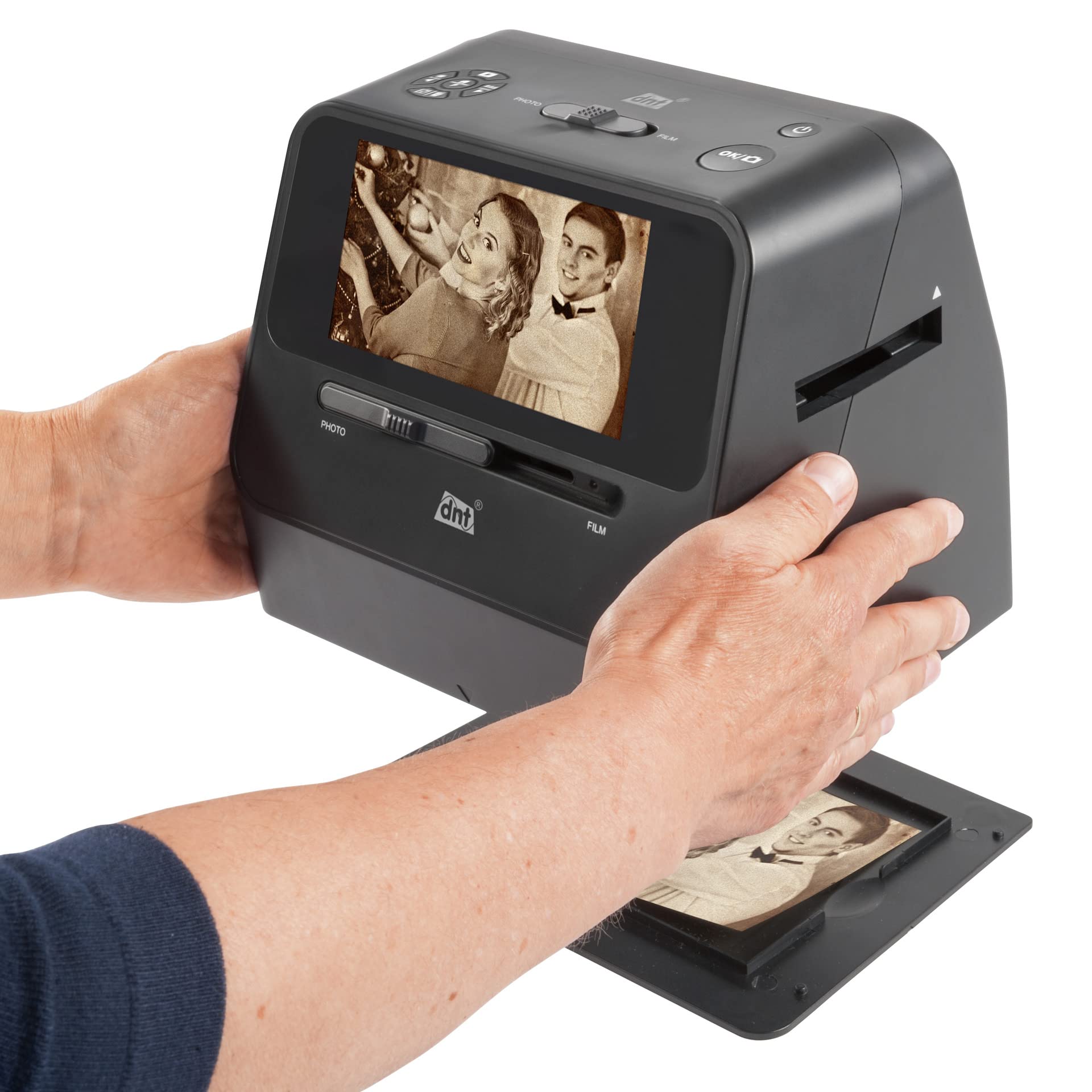 DNT 4-in-1 Kombi-Scanner SlideCopy PRO 14 MP Bildscanner Akkubetrieb SD-Karte