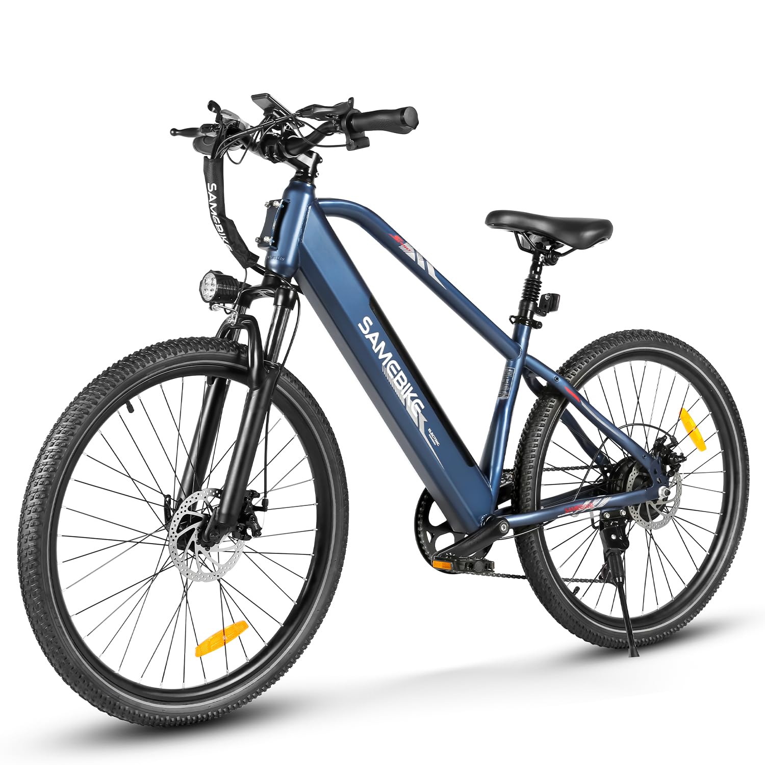 SAMEBIKE Elektrofahrräder Mountainbike 27.5" 250W Motor doppelter Federung 540Wh Akku Elektrofahrrad für Erwachsene 90km Reichweite LCD-Display 7-Gang-Getriebe 50Nm Drehmoment Pedelec