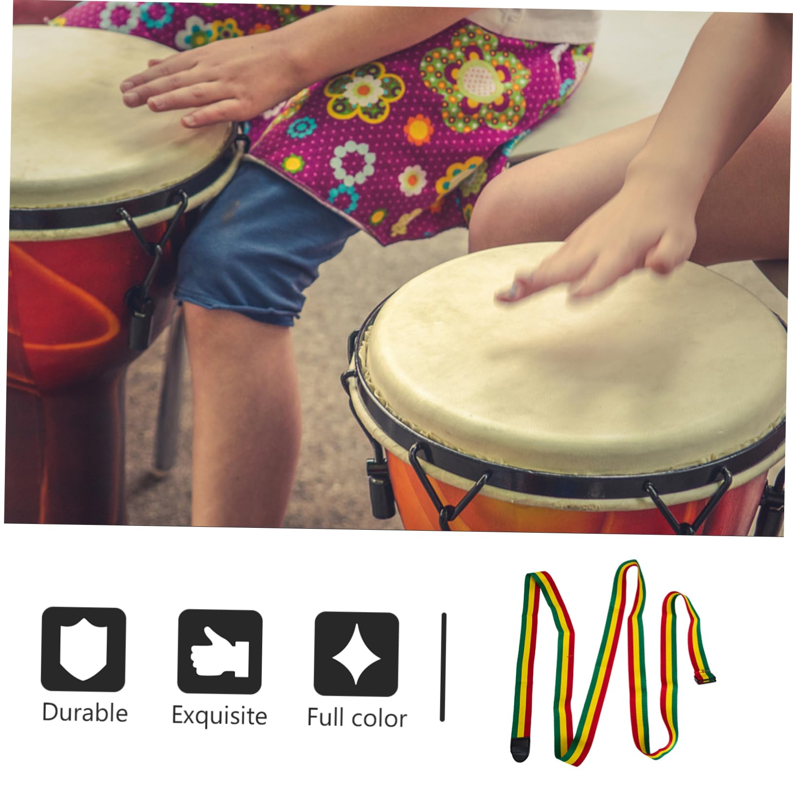 Cintura Regolabile Per Djembe Africano - Tamburo A Mano Con Cinghia Confortevole Per Batteristi - Foto 1