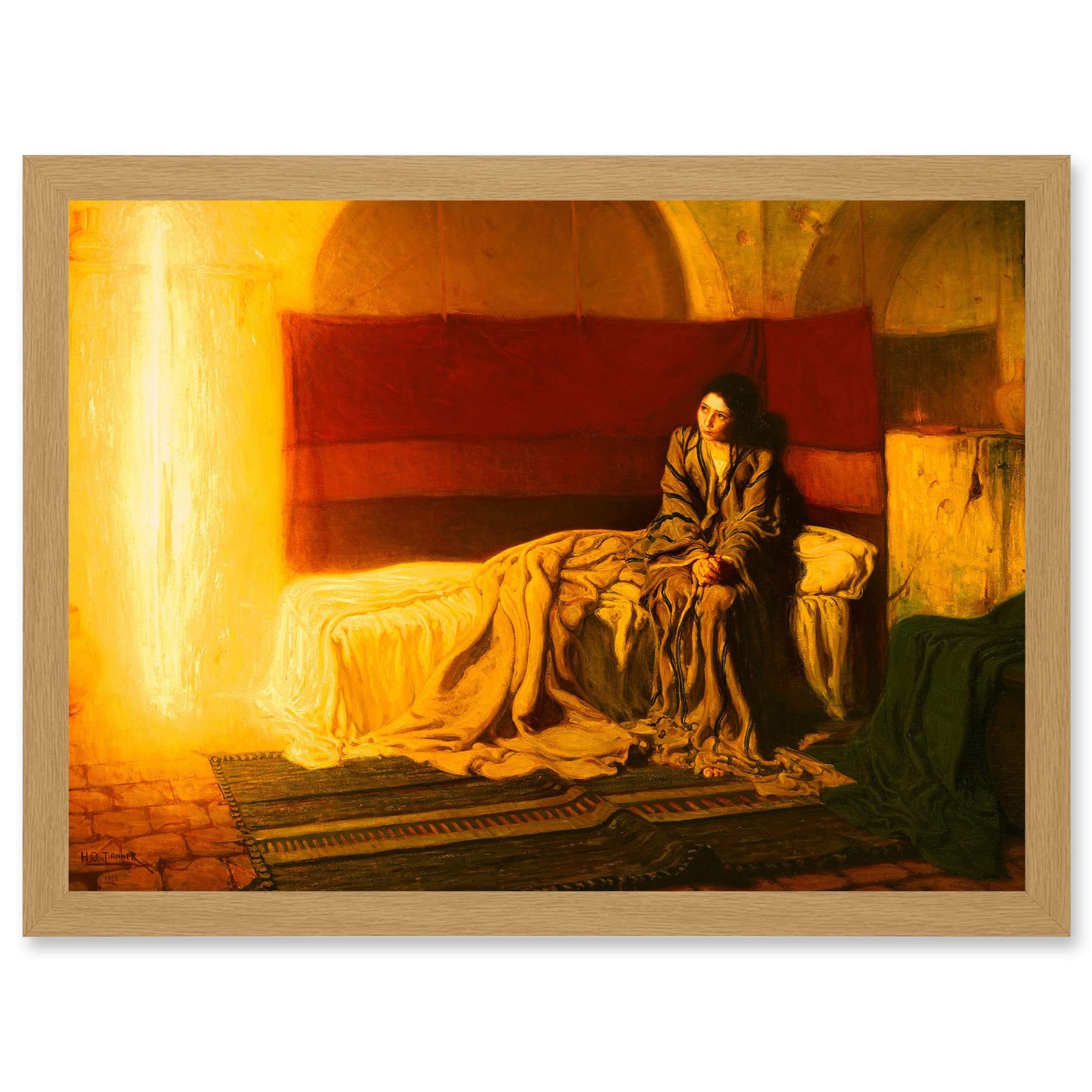 Artery8 Tanner The Annunciation A4 Artwork Framed Wall Art Print