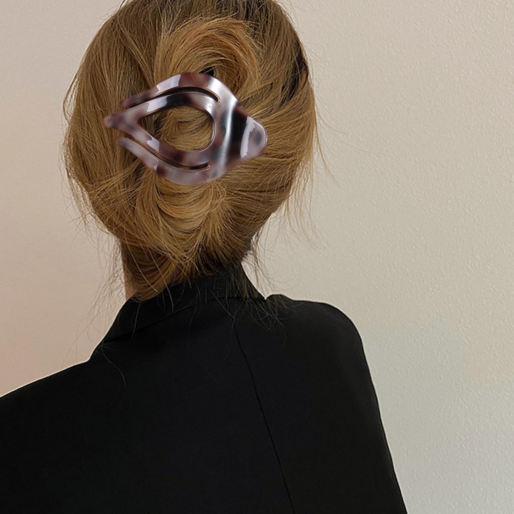 Mistofu 3 Stück französische gebogene Haarspangen für Damen, rutschfest, starker Griff, bequemer Halt, Mädchen, Damen, Beauty-Accessoire, modische Zahnklemme, extra große Haarspangen für dickes Haar