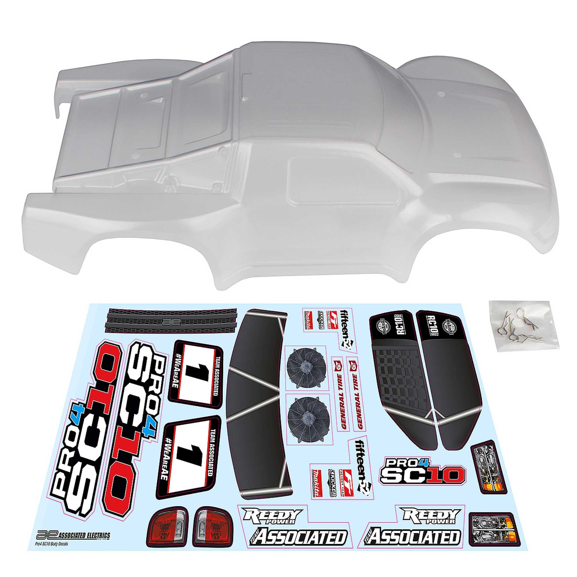 Amazon | Team Associated Pro4 SC10 コンテンダーボディ クリア