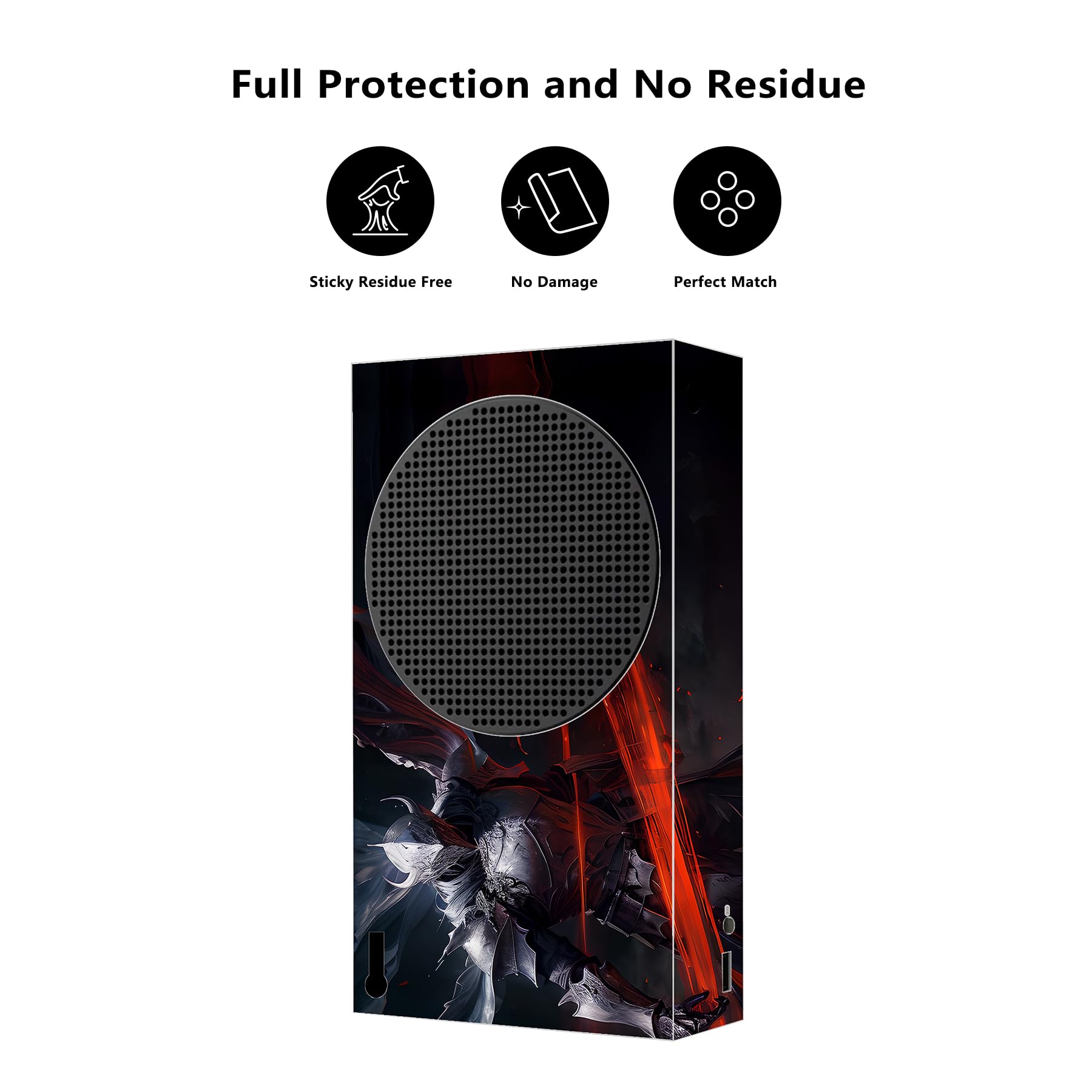 PlayVital Skin pour Xbox Series S Manette Accessoires,Autocollant pour Xbox Series S Console Sticker Habillages-Chevalier d'argent