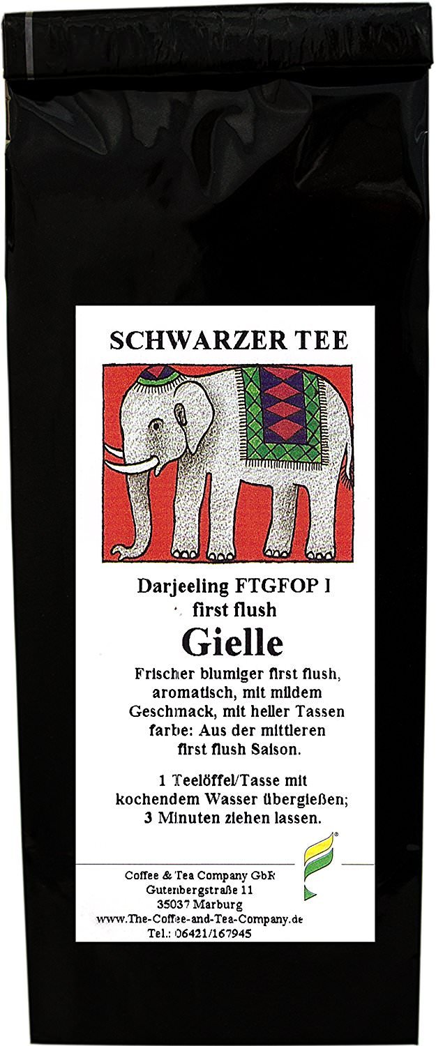 Schwarztee Darjeeling "Gielle" FTGFOP 1 First Flush 1000g Nachfüllpack Lose