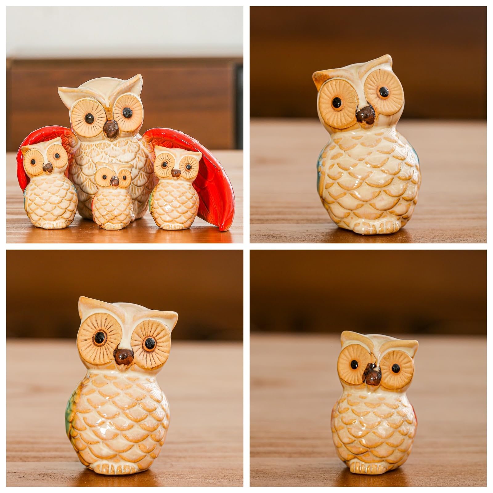 フクロウの陶器置物セット Amazon.co.jp: Eeeza フクロウ 置物 