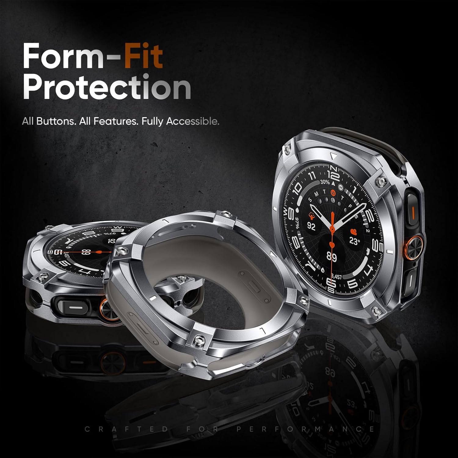 Suitisbest Metal Case for Samsung Galaxy Watch Ultra (2025/2024), Rugged Stainless Steel Protective Bezel with Back Cover, Bumper Cover for Samsung Galaxy Ultra Watch 47mm (Multiple Colors) - Image 5