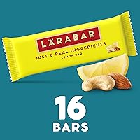 Vista 3 de Larabar Barra de limón, barra vegana de frutas y nueces, sin gluten, barras de 1.6 onzas, 16