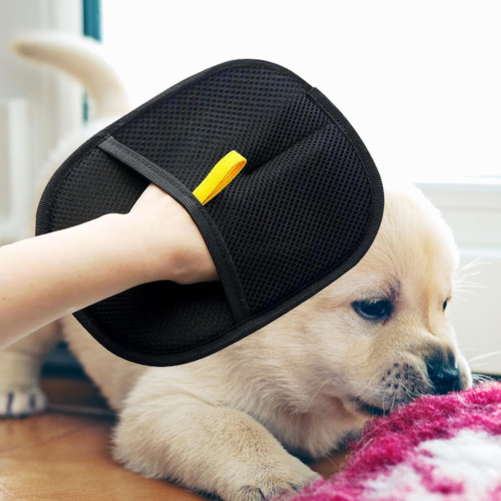 Pet Grooming Mitts - Cat Hair Removal Gloves | Reusable Pet Care Deshedding Mitts, duall Sided Detangler and Massager Dematting Tool for Dogs Cats During Bathing and Grooming