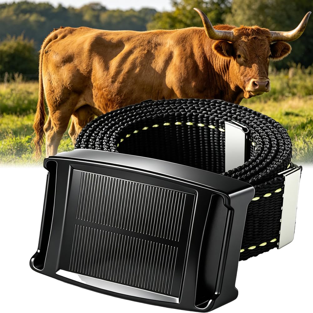 Localizzatore per Animali Bovini Ovini Equini, Localizzatore GPS Solare per Animali 4G+2G, Batteria Ad Alta capacità 20000Mah Segnalazione Luminosa Notturna Impermeabilità IP68
