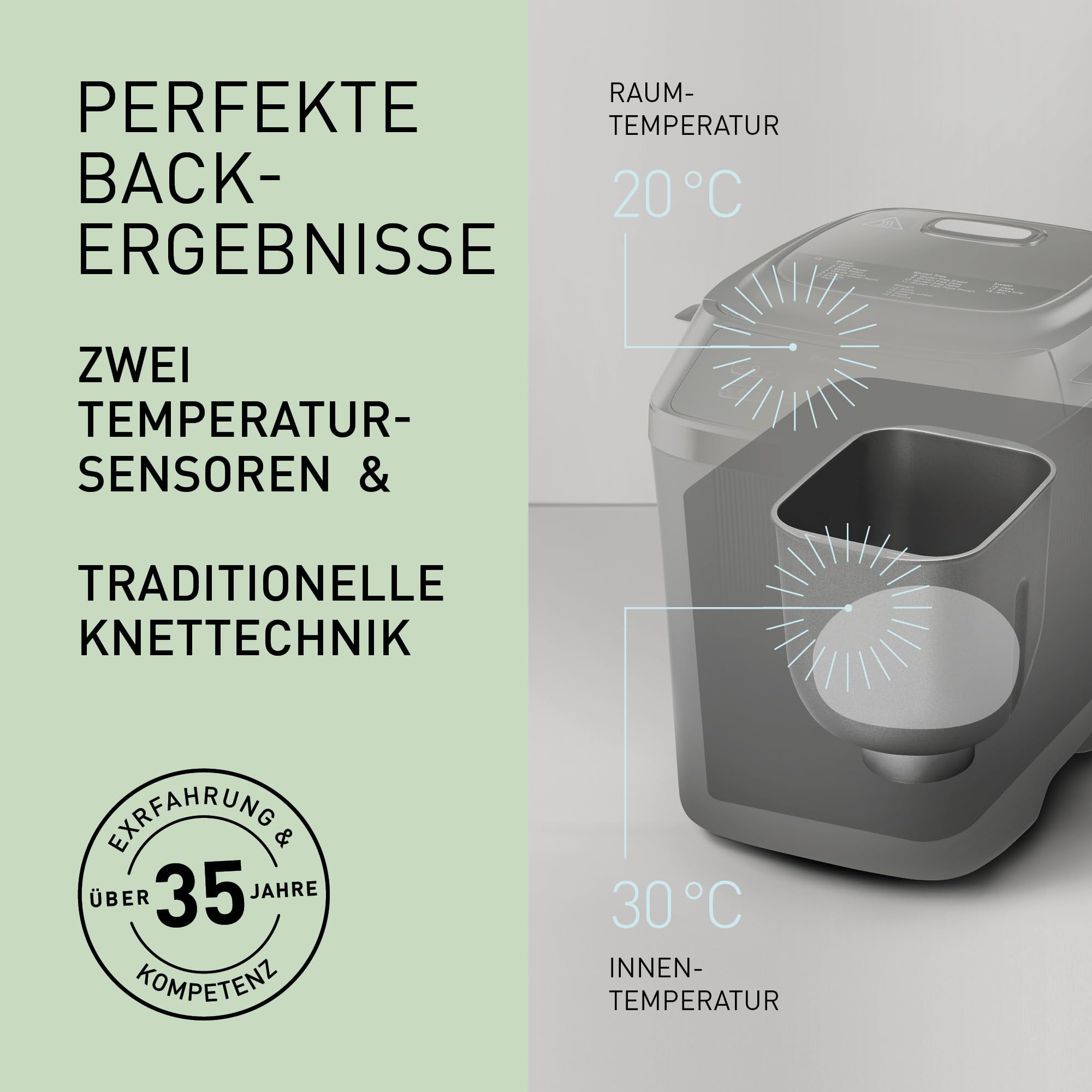 Panasonic SD-PN100KXE Mini Brotbackautomat - Kompakter Brotbackmaschine mit 18 Automatikprogrammen, Glutenfrei-Optionen, Dualen Temperatursensoren, Handwerkskunst-Knetsystem, Einfache Bedienung