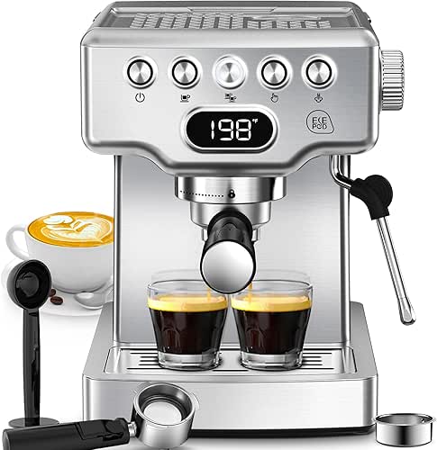 Geek Chef Espresso Machine, 20 Bar Espresso Maker with Milk