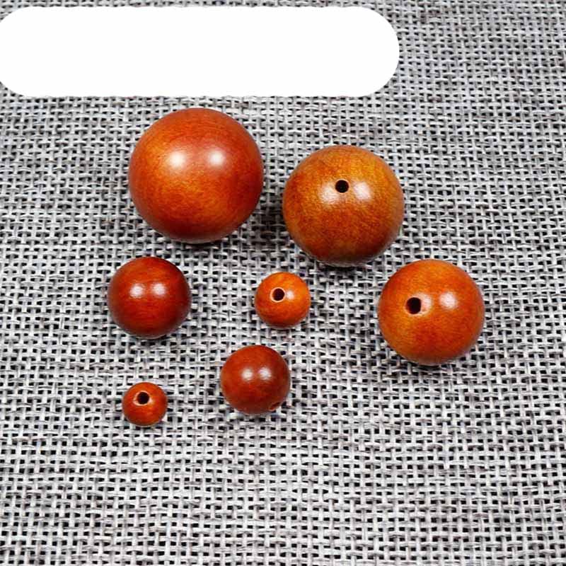 20 pz/lotto Rotonda Perline di Legno Naturale 6-20mm Sandalo/Passandro/Padauk Perline di Legno del Distanziatore FAI DA TE Creazione di Gioielli Finding-12,20mm 20 pz