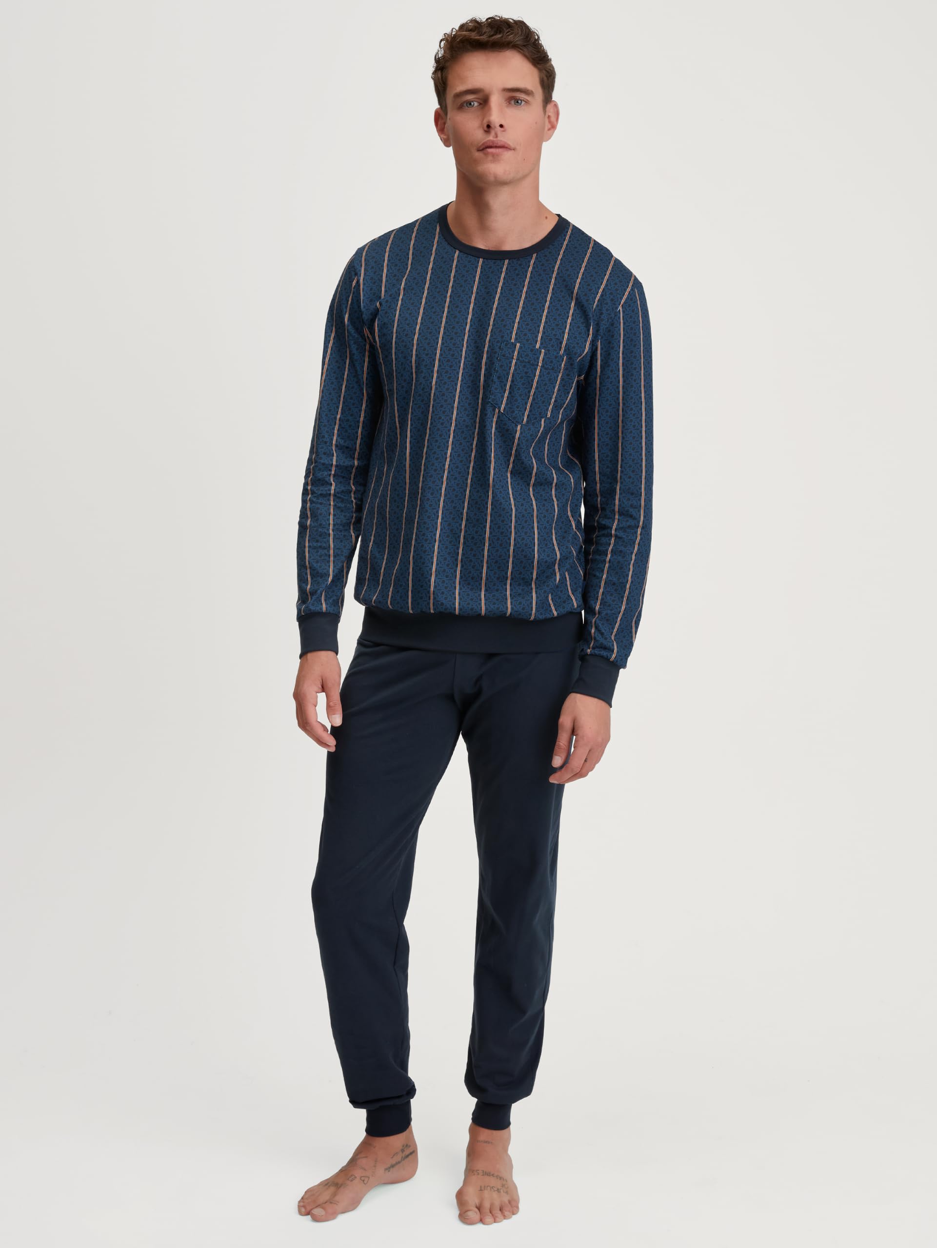 CALIDA Relax Imprint Bündchen-Pyjama Herren
