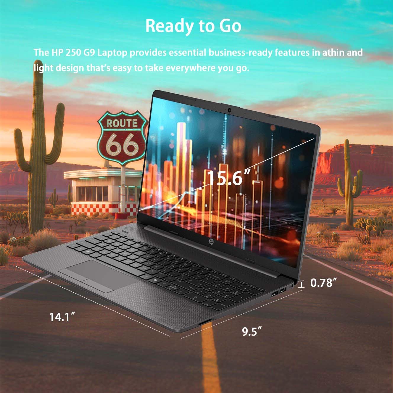 HP Laptop Computer 15.6 for Business Home and Student, Windows 11 Pro, Thin and Lightweight Notebook, IPS, Intel Dual Core, up to 2.80 GHz, 32GB RAM, 2TB SSD, Wi-Fi6, Webam, with Hub