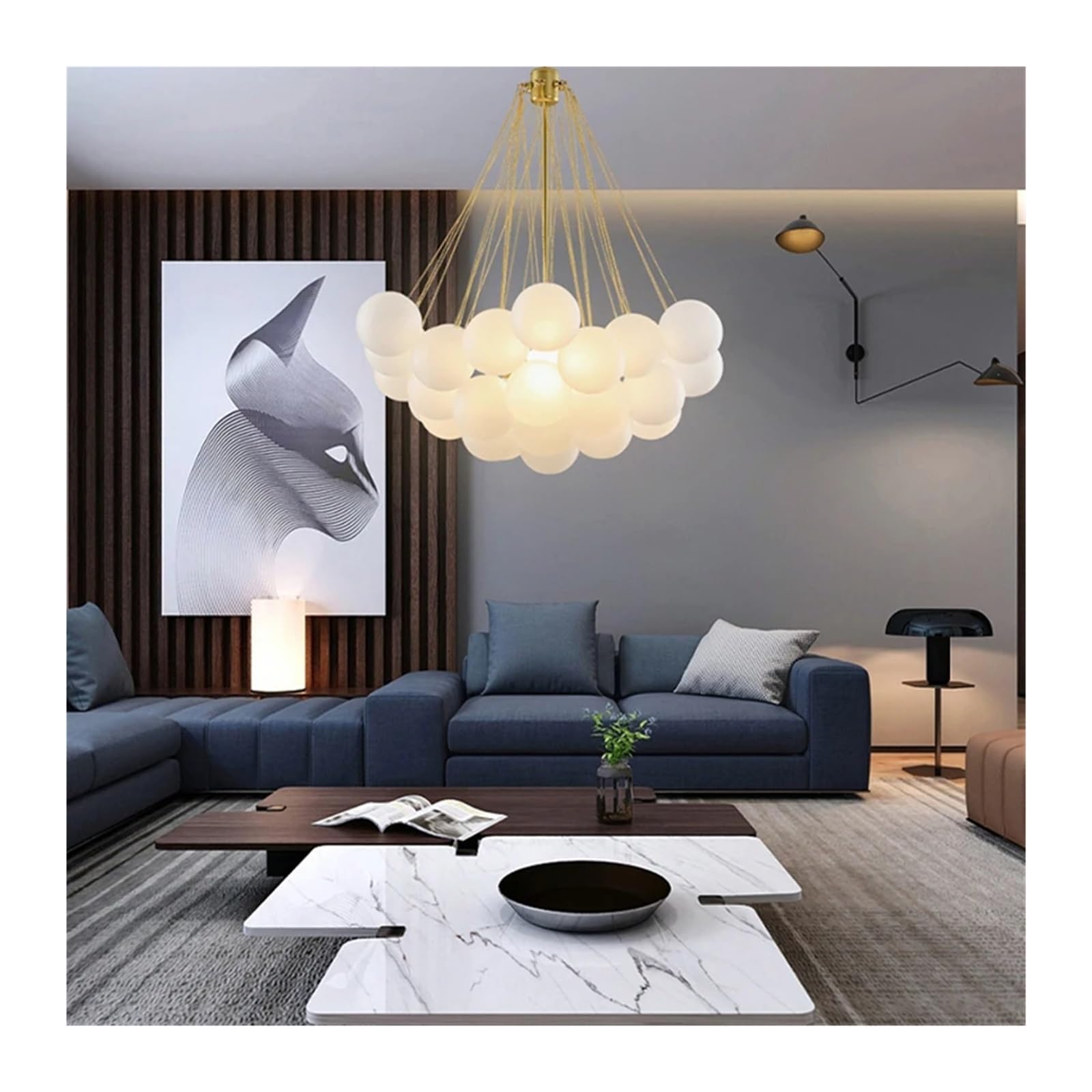 Lampes suspendues pour lustre de salle à manger et plafonnier intérieur doré