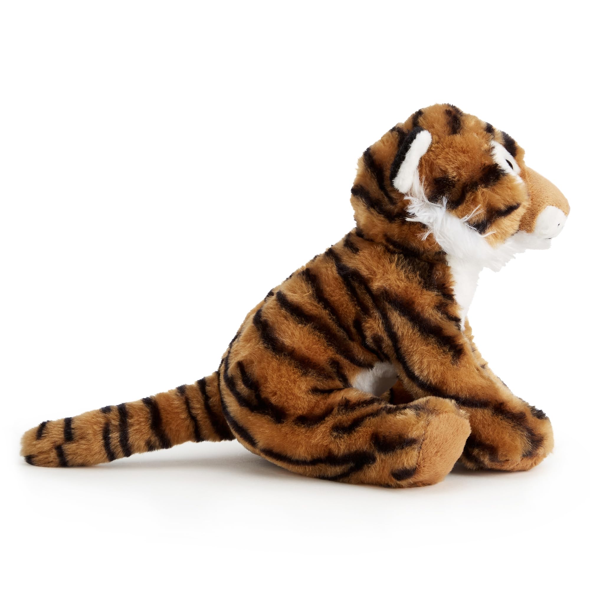 Zappi Co Mark the Tiger Plush Toy (22cm) Striped Jungle Cat - Soft, Cuddly, 100% Recycled - Majestic Feline Friend — view 4