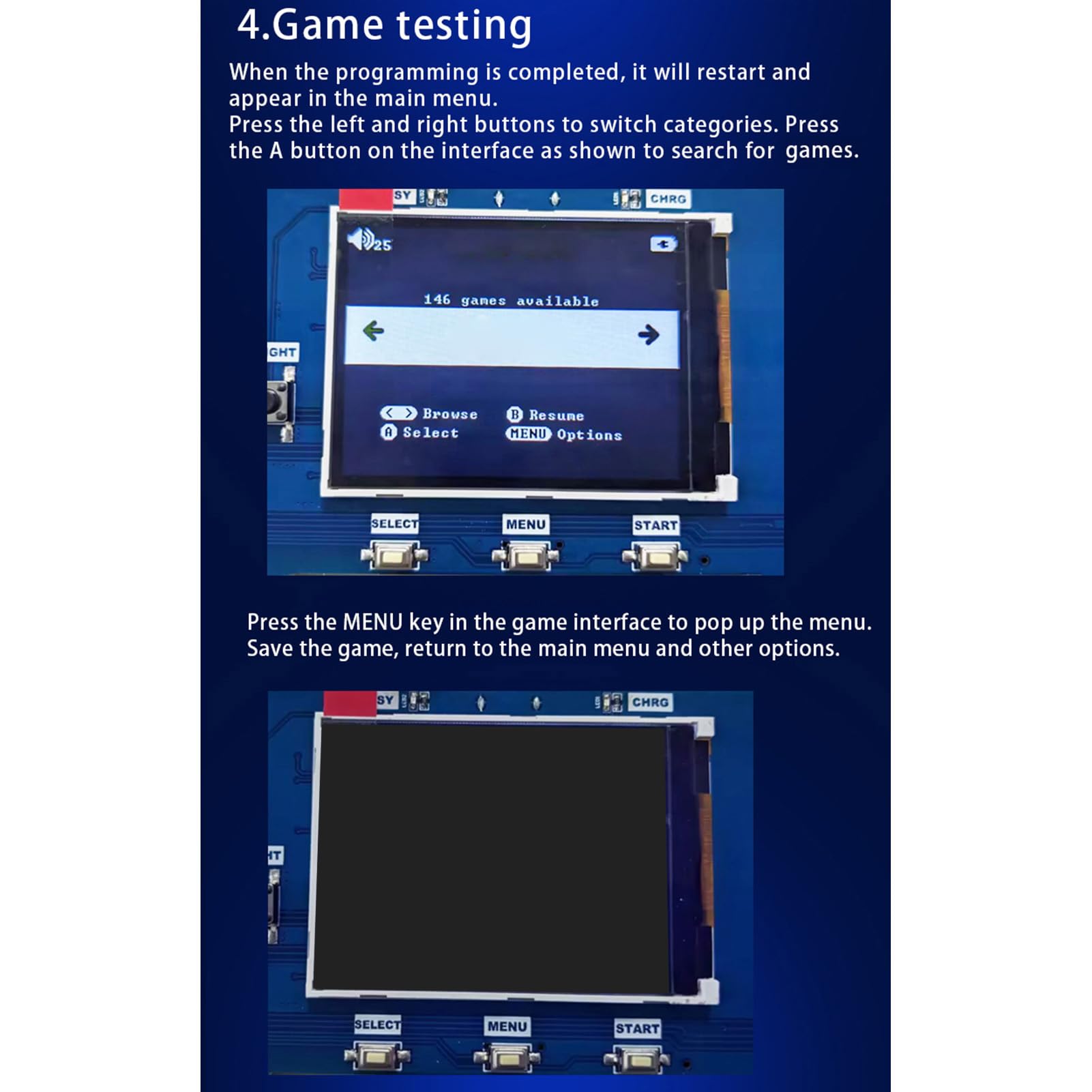 Oumefar Consola de Juegos de Juegos Portátil con Pantalla TFT de 2,4
