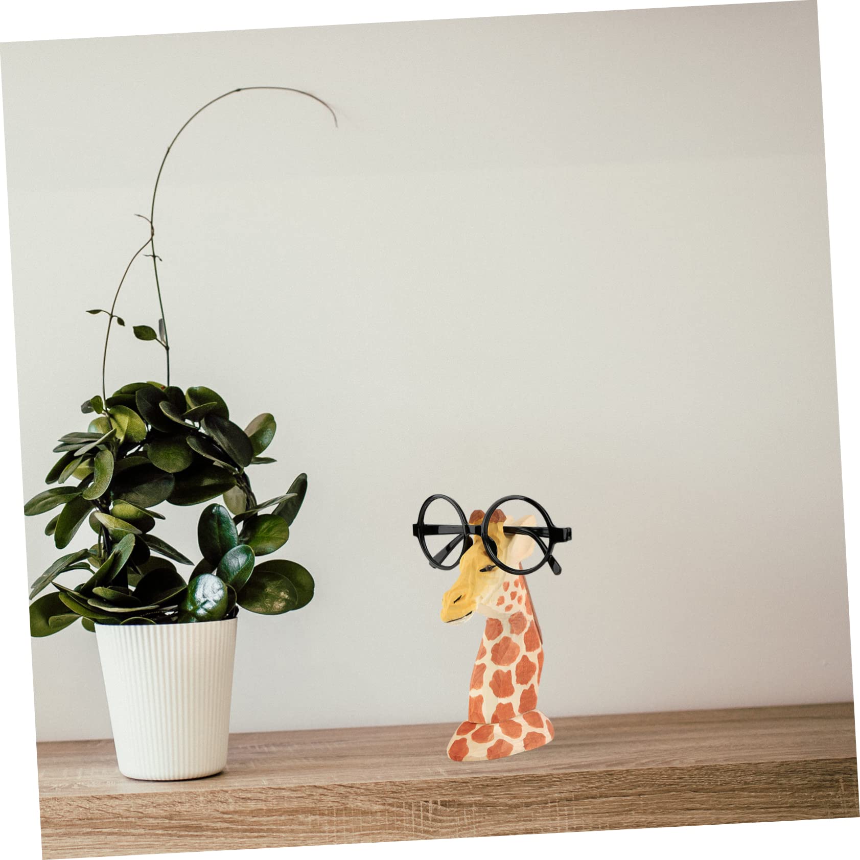Gatuida Portaocchiali a Forma di Giraffa in Legno per Casa Auto | Design Cartoon Chic, Uso su Scrivania, Supporto Decorativo per Occhiali da Vista e Sole