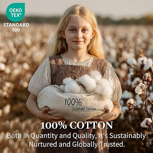 Miniatura 3 de Bedlifes Sábanas de bolsillo profundo de 18 a 24 pulgadas, algodón egipcio tamaño King de 1000 hilos, 4 piezas, se adapta a colchones extra gruesos,