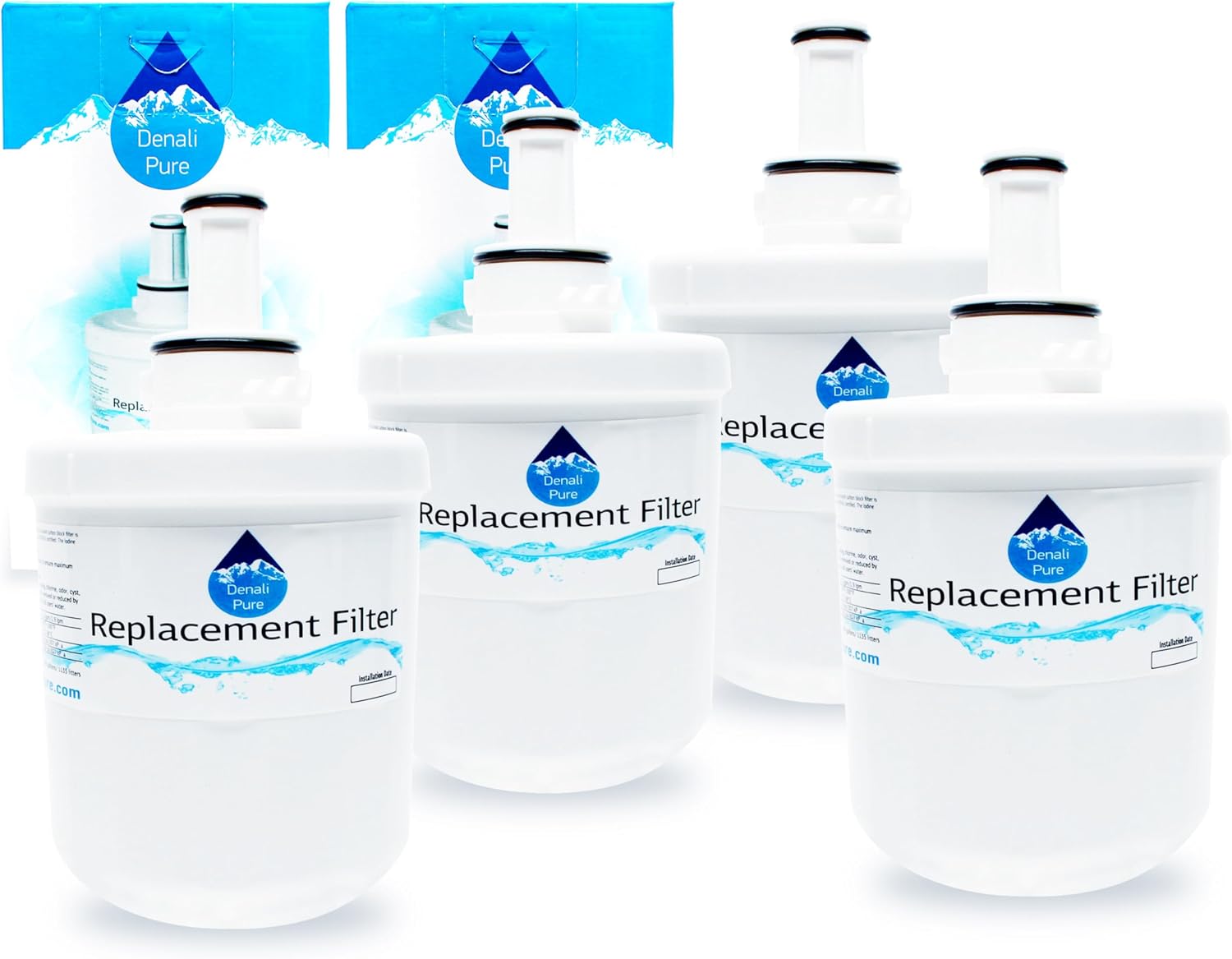 4-Pack Water Filter Replacement for Samsung RS2556WW Refrigerator - Compatible with Samsung DA29-00003G, Samsung DA29-00003B, Samsung DA29-00003A Fridge Water Filter Cartridge