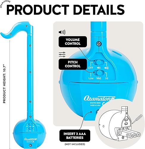 Vista 35 de Otamatone - Instrumento musical electrónico, sintetizador, portátil, japonés, Maywa Denki Studio, galardonado, regalo educativo y divertido