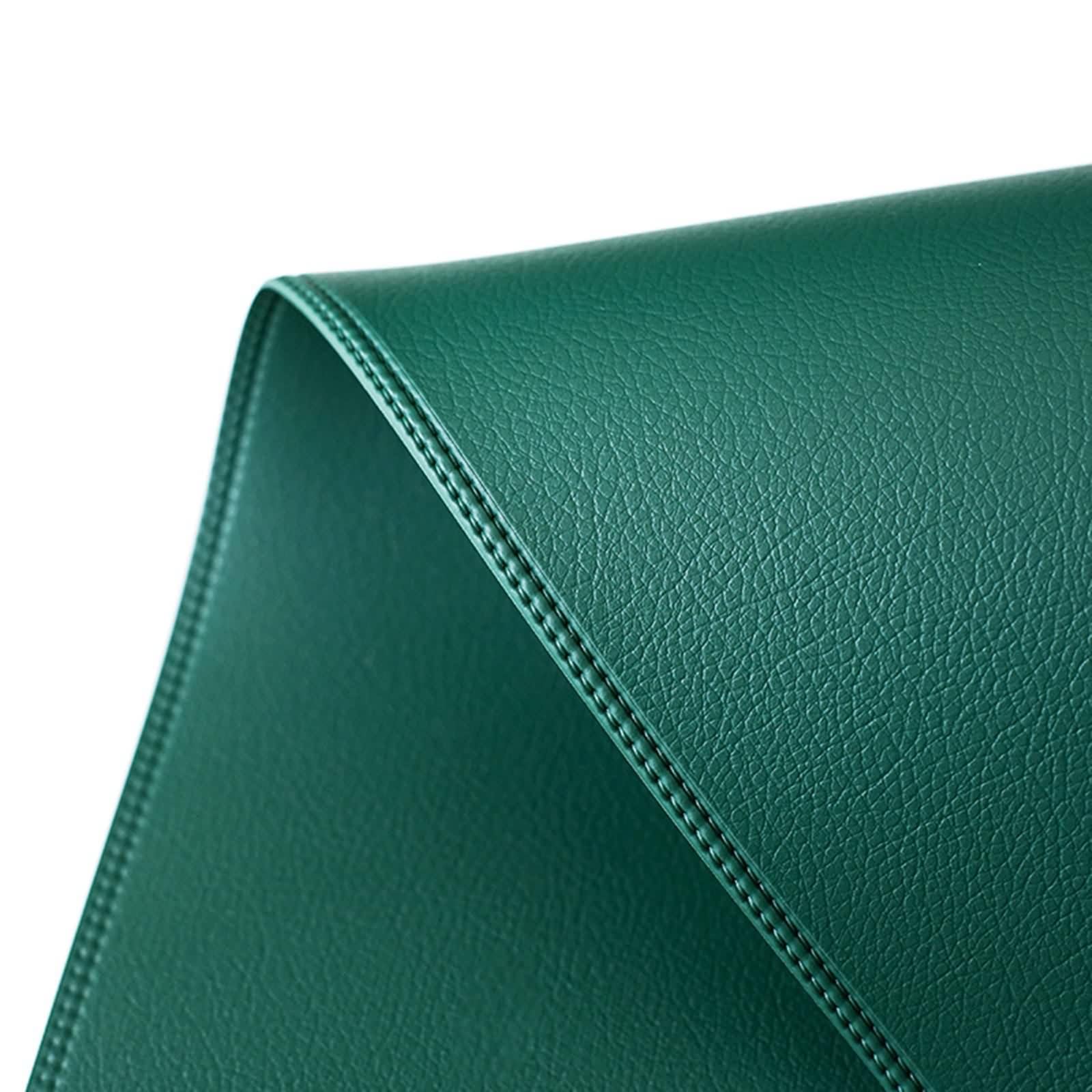 Set de Table Moderne, Leather Placemats Vert Foncé Lot de 8 Texture Rectangulaire de Couleur Unie sous Assiette 30x45cm