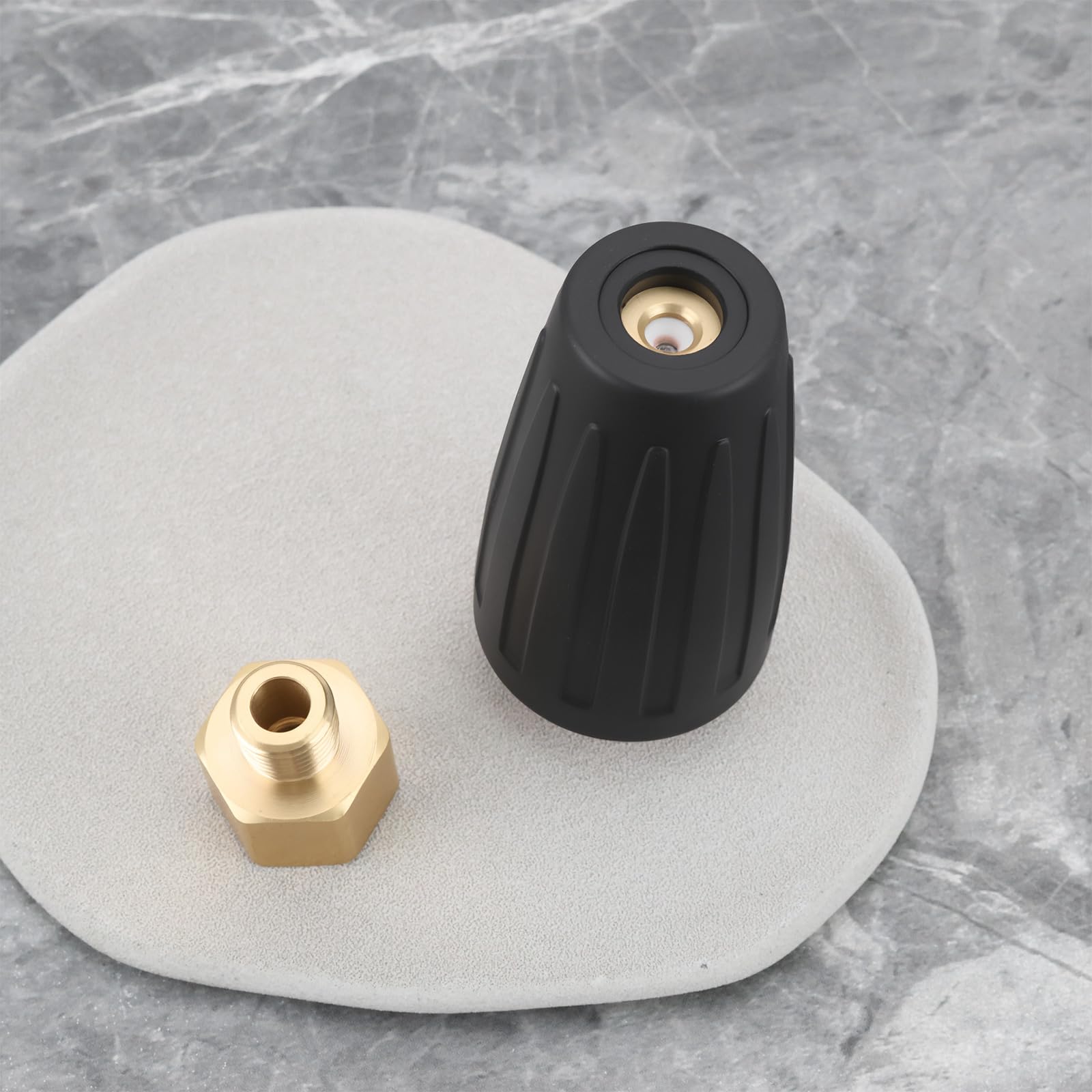 Buse Rotative 040 avec Adaptateur en Laiton M18 X 1,5 Mm 276 Bars Compatible avec Karcher HD Le Nettoyeur Haute Pression