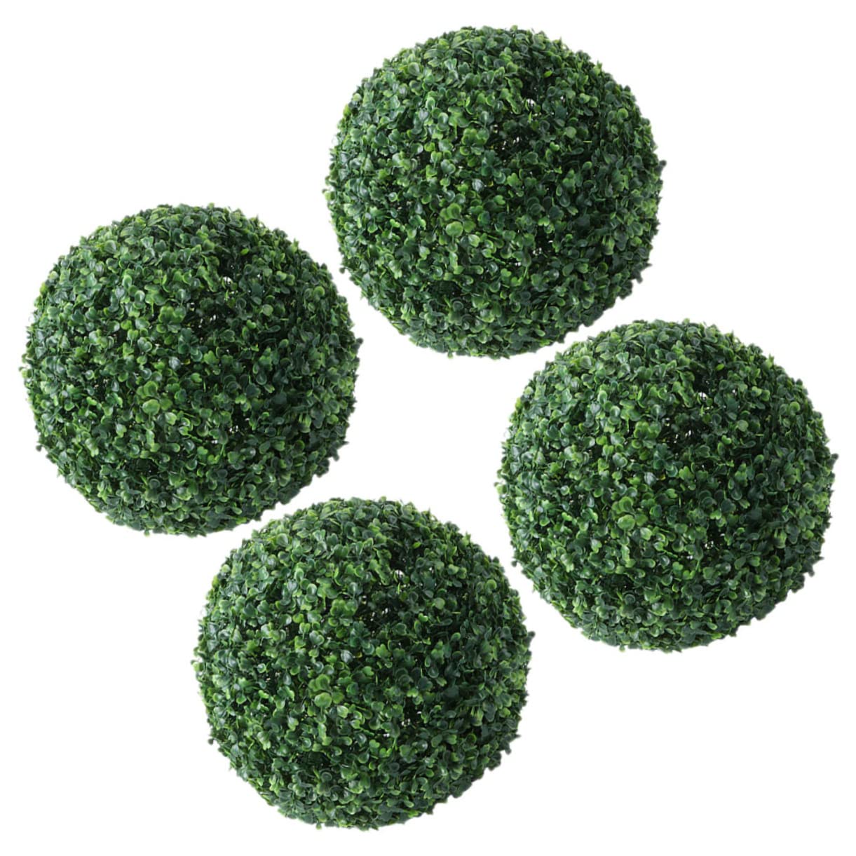 Uonlytech4 Pcs Simulated Milano Ball Greenery Mini Artificial Plants Artificial Boxwood Fake Greenery Balls Topiary Ball Faux Rustic Wedding Party Wall Ornament Faux Grass Ball
