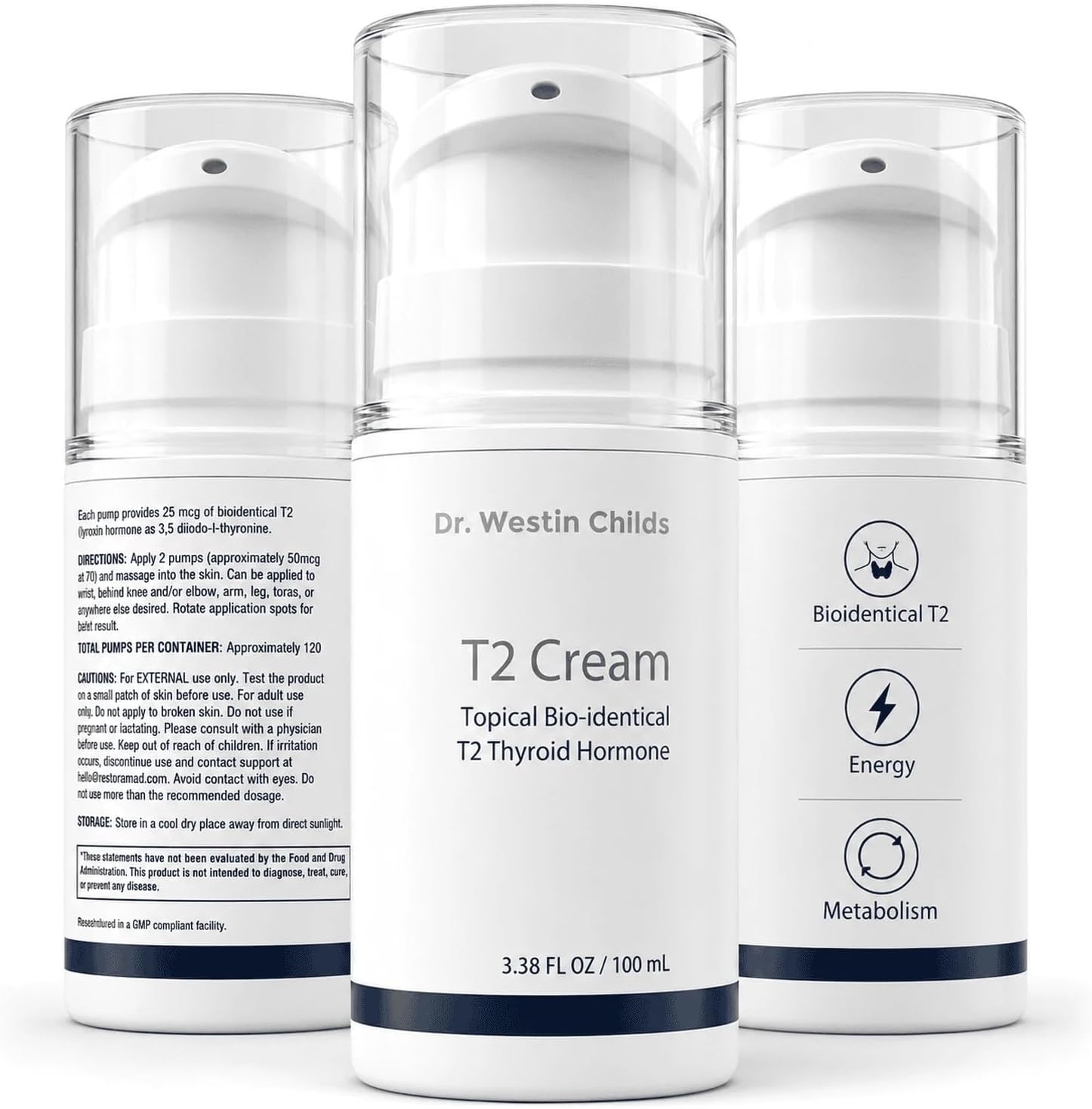 - Dr. Westin Childs T2 Cream - T2 Thyroid Support for Women & Men with Bioidentical 3,5 Diiodo-l-thyronine in Lotion Form for Hormone Balance in Hypothyroidism, Hashimoto's, Thyroidectomy & Rai, 60 Ct