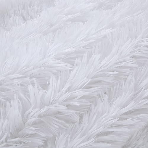 Miniatura 5 de HOMBYS Funda lanuda para cojín Papasan, con cremallera, de piel sintética esponjosa, extraíble y lavable a máquina, con 8 lazos (se ajusta a 44-48