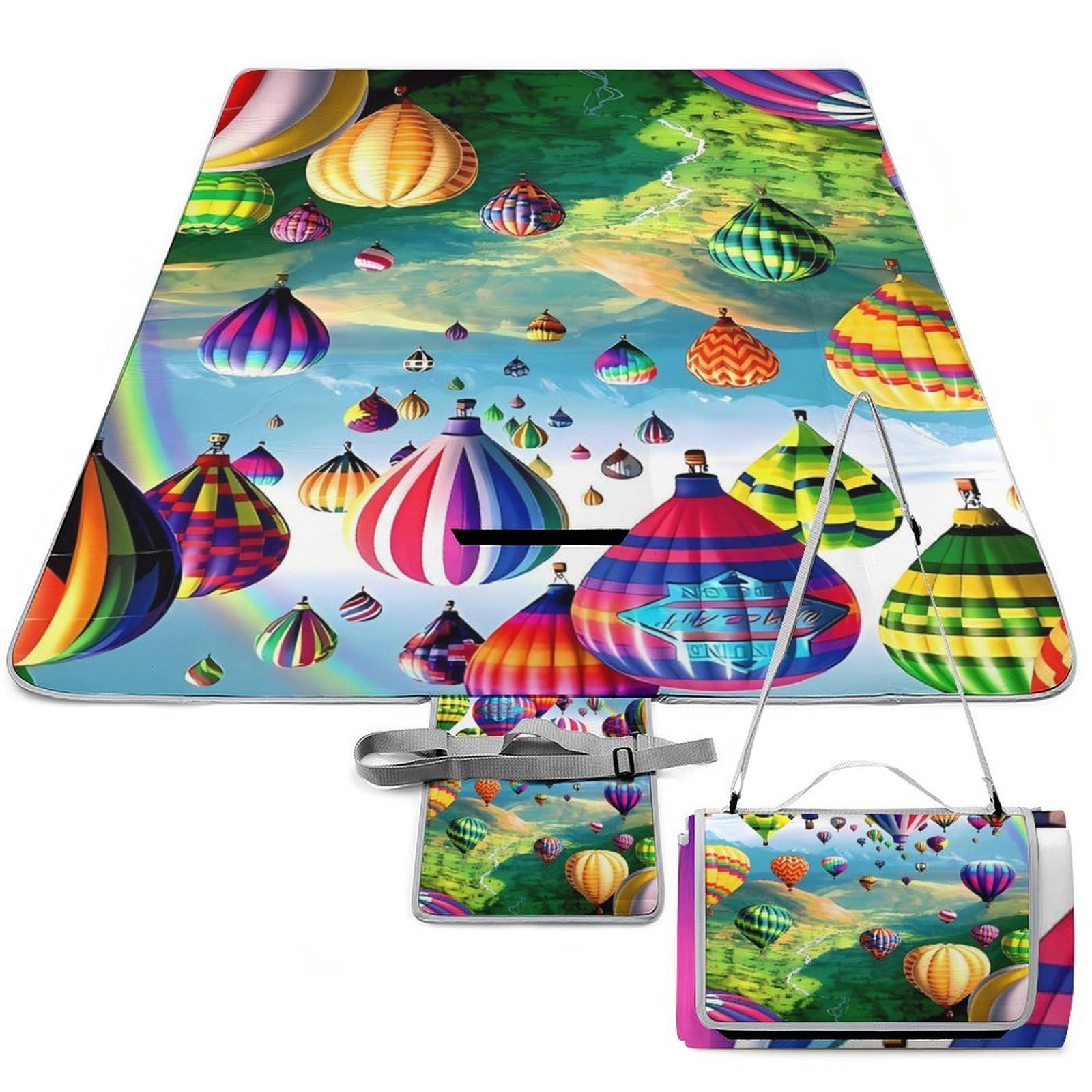 Tapis de pique-nique pliable et étanche avec poignée pour parc et plage