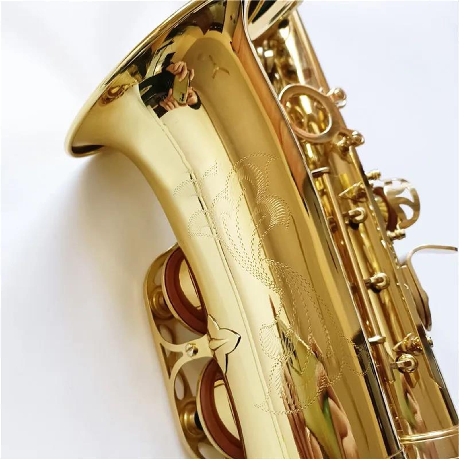 Saksofon Altowy Eb Tune Mosiężny Złoty Lakier Instrument Muzyczny Saksofon E-płaski Z Akcesoriami Do Futerału profesjonalny Saksofon (Color : 3/4)
