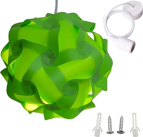 Juego de pantallas de lámparas DIY IQ con piezas superpuestas en forma de sierra que cuelgan del techo marca Lightingsky con cuerda colgante de 40