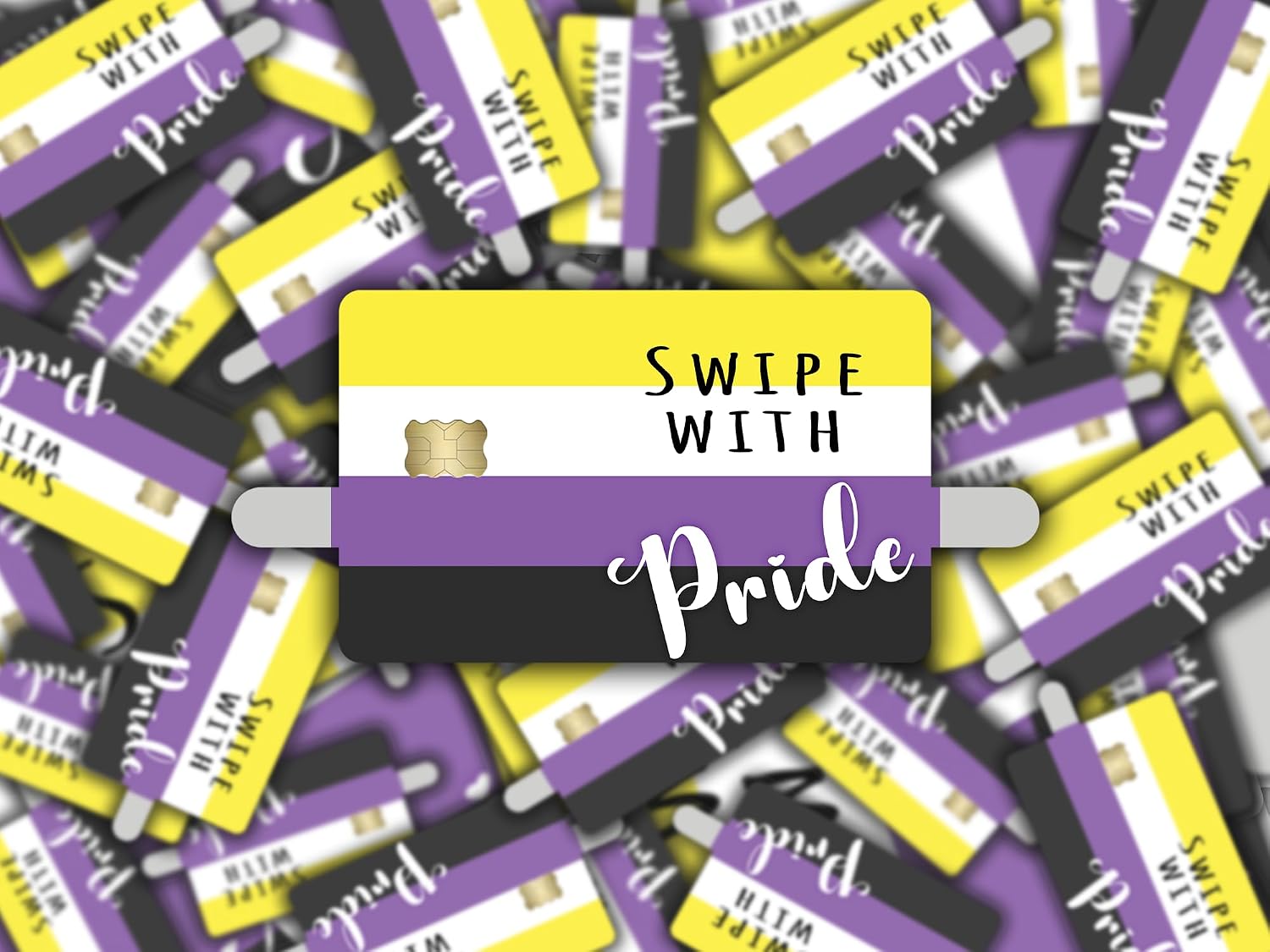 Credit Card Skin Sticker Cover Decal Wrap 2-Pack – “Swipe With Pride” Flag Designs – Durable Vinyl Covers – Multiple Options
