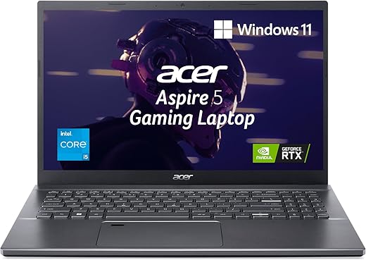Acer Aspire 5 Gaming Laptop Intel Core i5 12th gen (16 GB/512 GB SSD/Win11 Home/4GB Graphics/RTX 2050) A515-57G (15.6″ FHD Display, 1.8 Kg) – Flat…