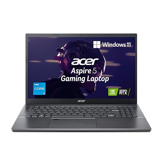Acer Aspire 5 Gaming Laptop Intel Core i5 12th gen (16 GB/512 GB SSD/Win11 Home/4GB Graphics/RTX 2050) A515-57G (15.6" FHD Display, 1.8 Kg) - Flat 10% cashback on Amazon Pay ICICI Credit Card