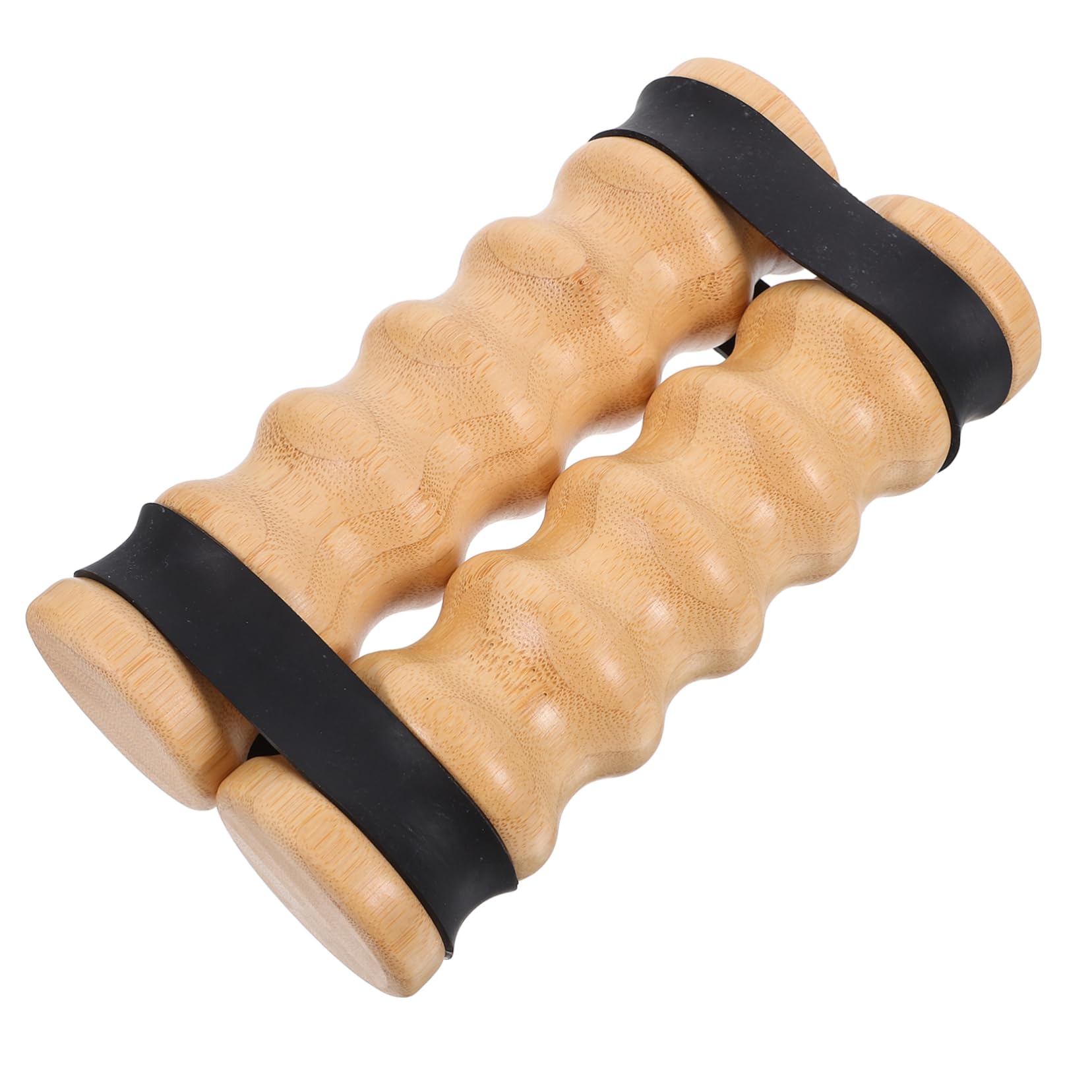 Bandas de Ejercicio con Asas de Madera, Resistencia Ajustable y Agarre Antideslizante, 2 Piezas para Casa y Yoga, Aptas Niveles