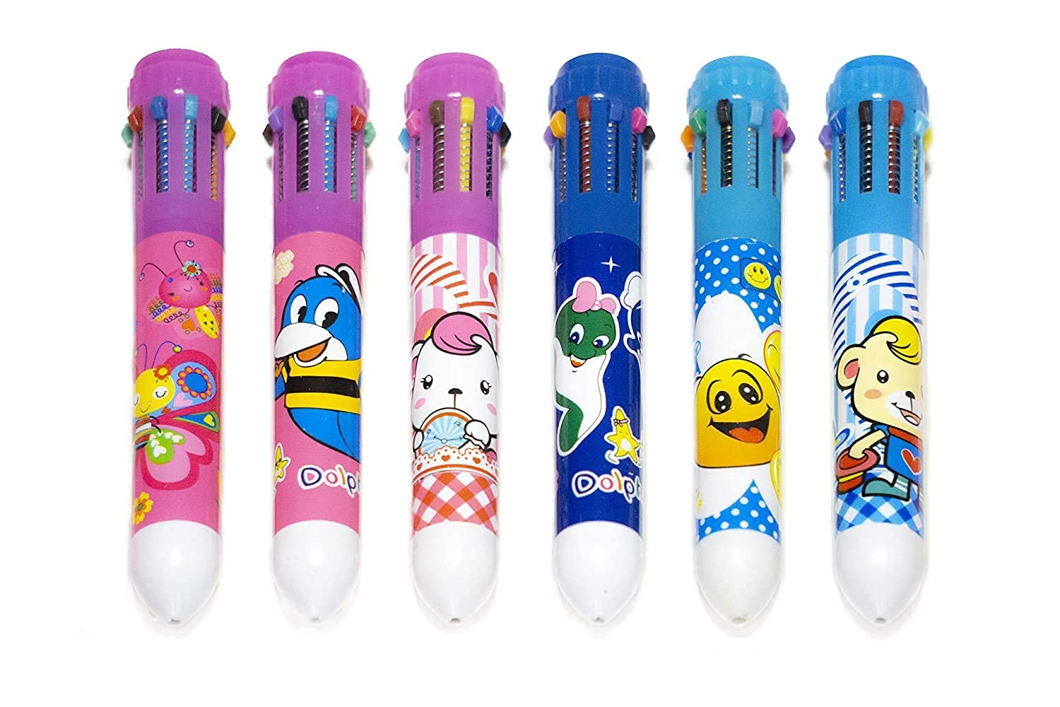SSKR Multicolored 10 in 1 Pens for kids - Pack of 2 | Birthday Return Gift Pen for School Kids | Best Birthday Return Gift