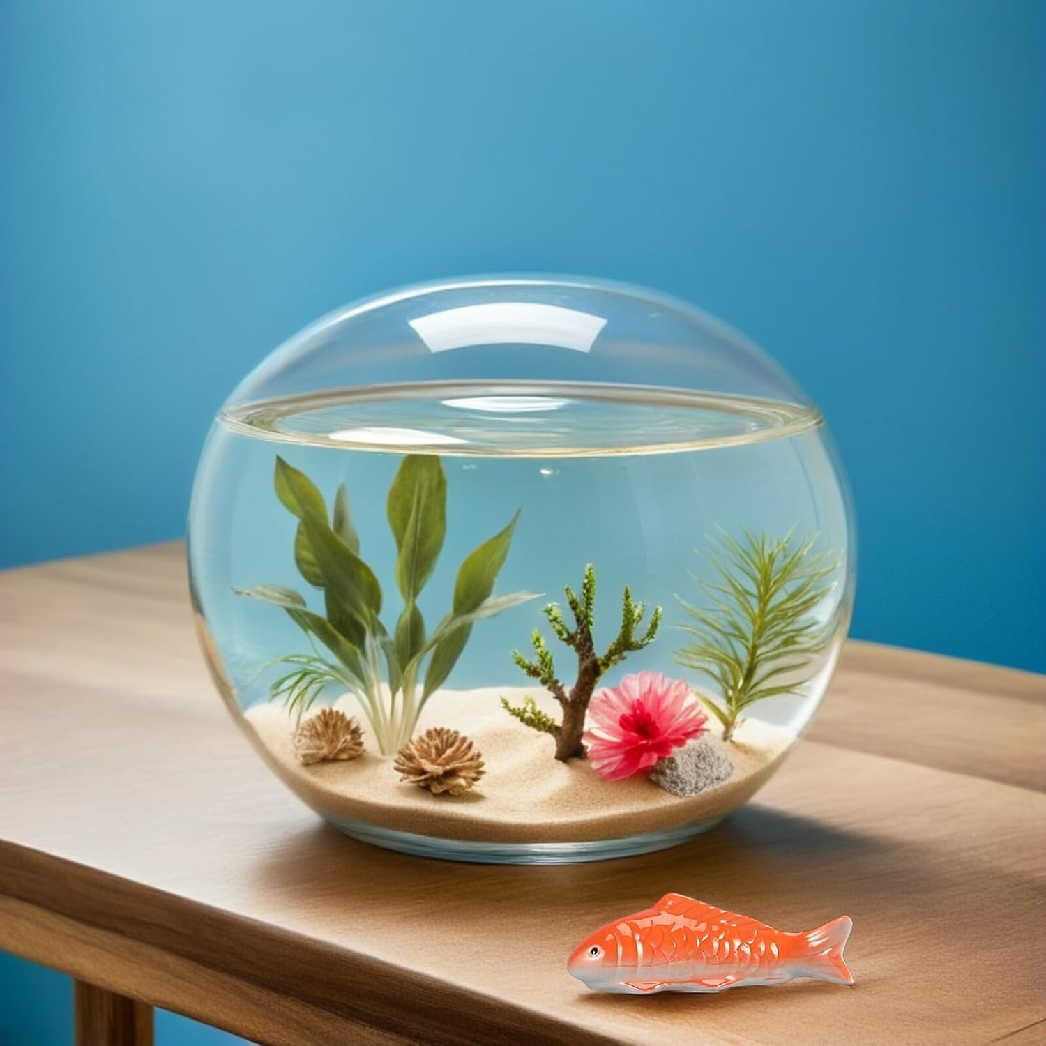 Toddmomy Floating Ceramic Koi Fish Ornaments for Aquarium and Garden Pond Decor Realistic Floating Goldfish Figurines 3.97 Inch Indoor Fish Tank Accessories