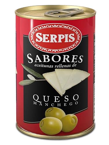 Serpis Aceitunas españolas verdes Manzanilla rellenas de queso manchego (4.59 onzas (paquete de 1))