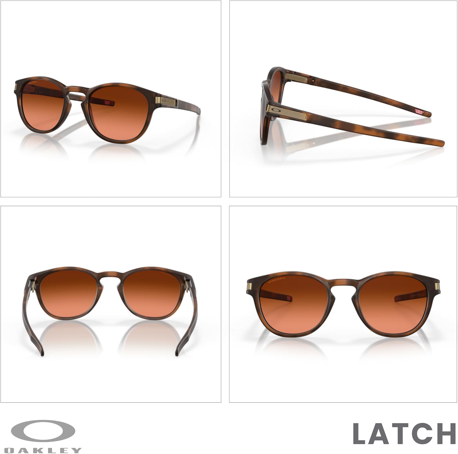 Oakley Latch OO9265 Round Sunglasses For Men+ Bundle Accessory Leash Kit, Microfiber Pouch