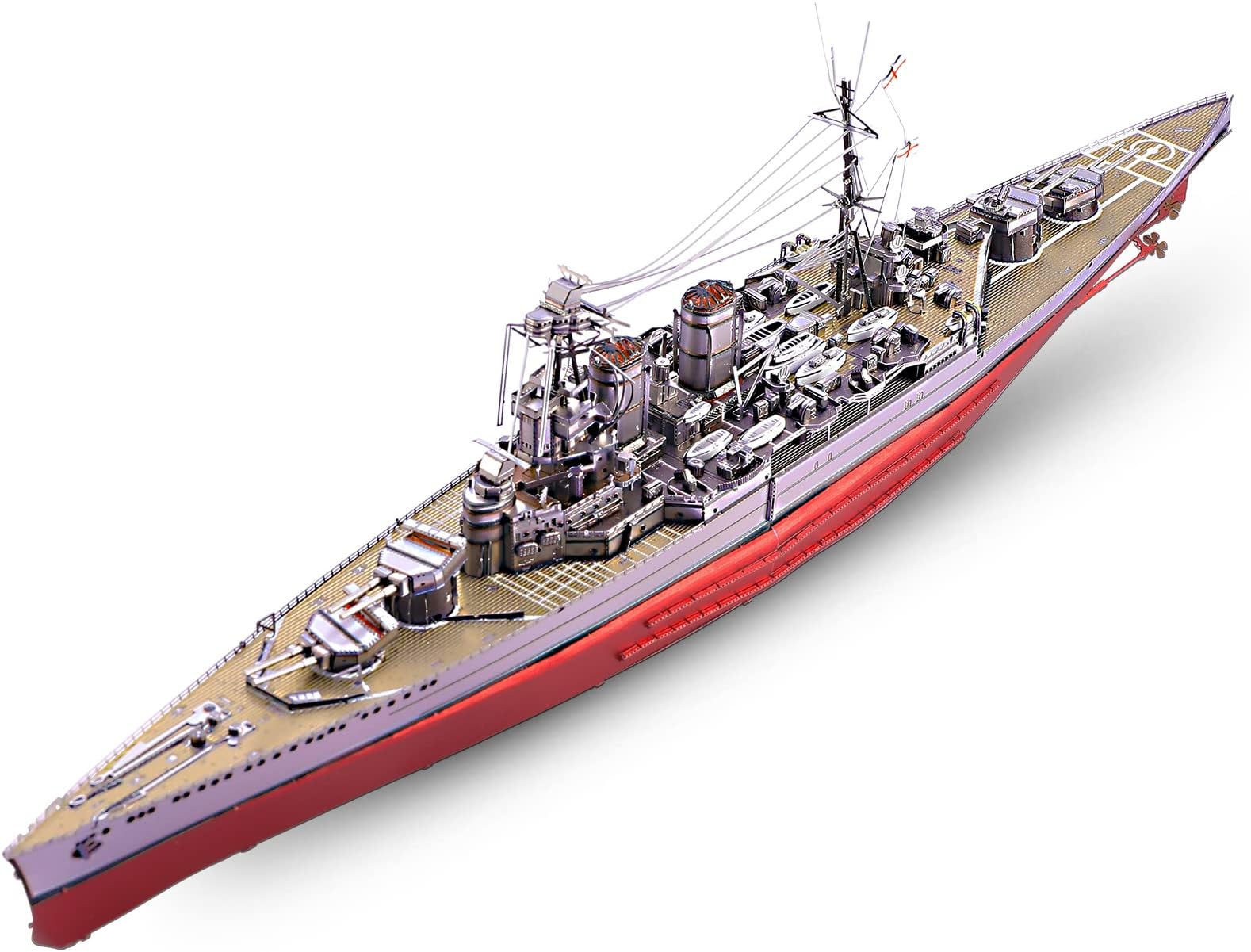 3D Puzzles for Teens Metal Warship Models, HMS Hood Battleship 3D Model Building Kits Puzzle for Adults DIY Crafts, Great Gifts - 270 Pcs