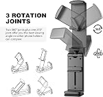 Aéronef universel dans le montage du téléphone de vol. Porte-téléphone mains libres pour bureau avec double direction 360 Rotation de degré. Taille de poche Voyage Accessoire essentiel pour voler.