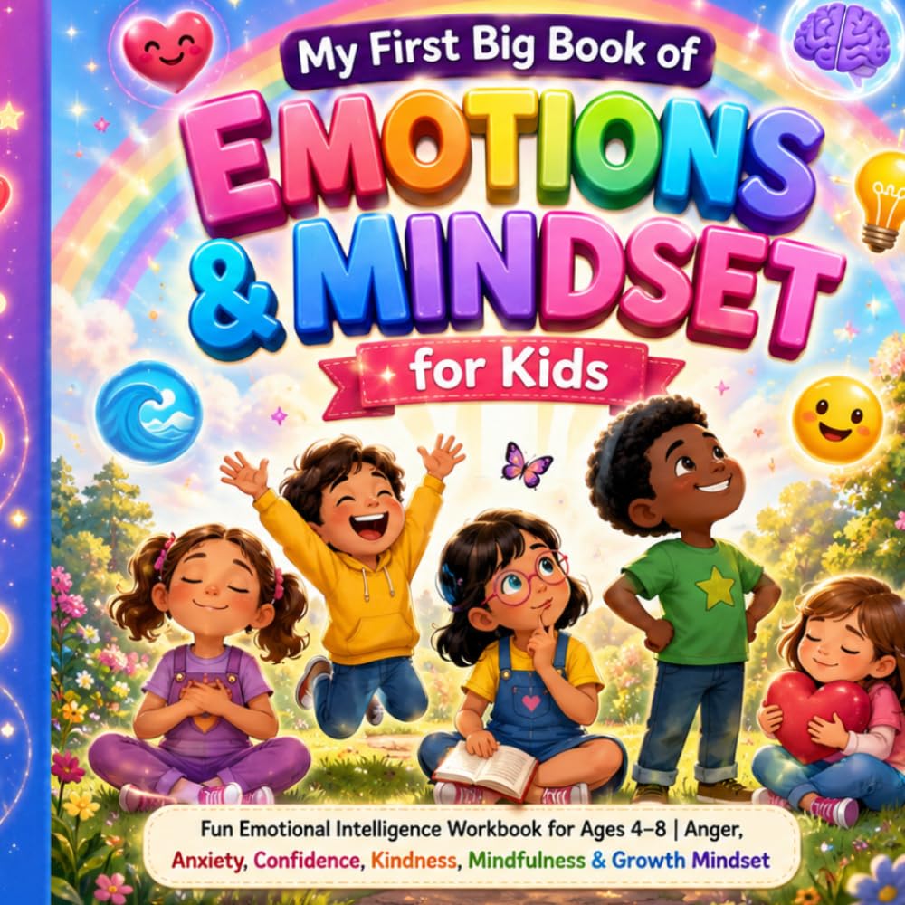 My First Big Book of EMOTIONS & MINDSET for Kids: Fun Social Emotional Learning Workbook for Ages 4–8 | Anger, Kindness, Confidence, Kindness, Mindfulness & Growth Mindset Activities: Learn Skills