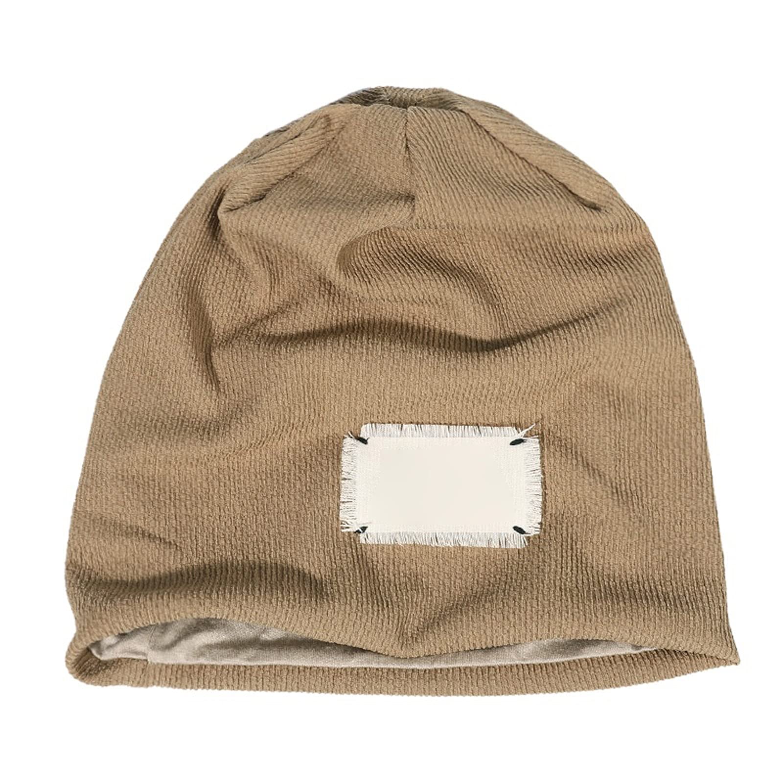 XIANGFADDM Kapelusz Zima Ciepła Beanie Męska Kapelusz Jesień Kapelusz Kobiet Kapelusz Moda Solidna Kapelusz Dorosły Kapelusz Dla Kobiet Hedging Kapelusz (Color : Black)