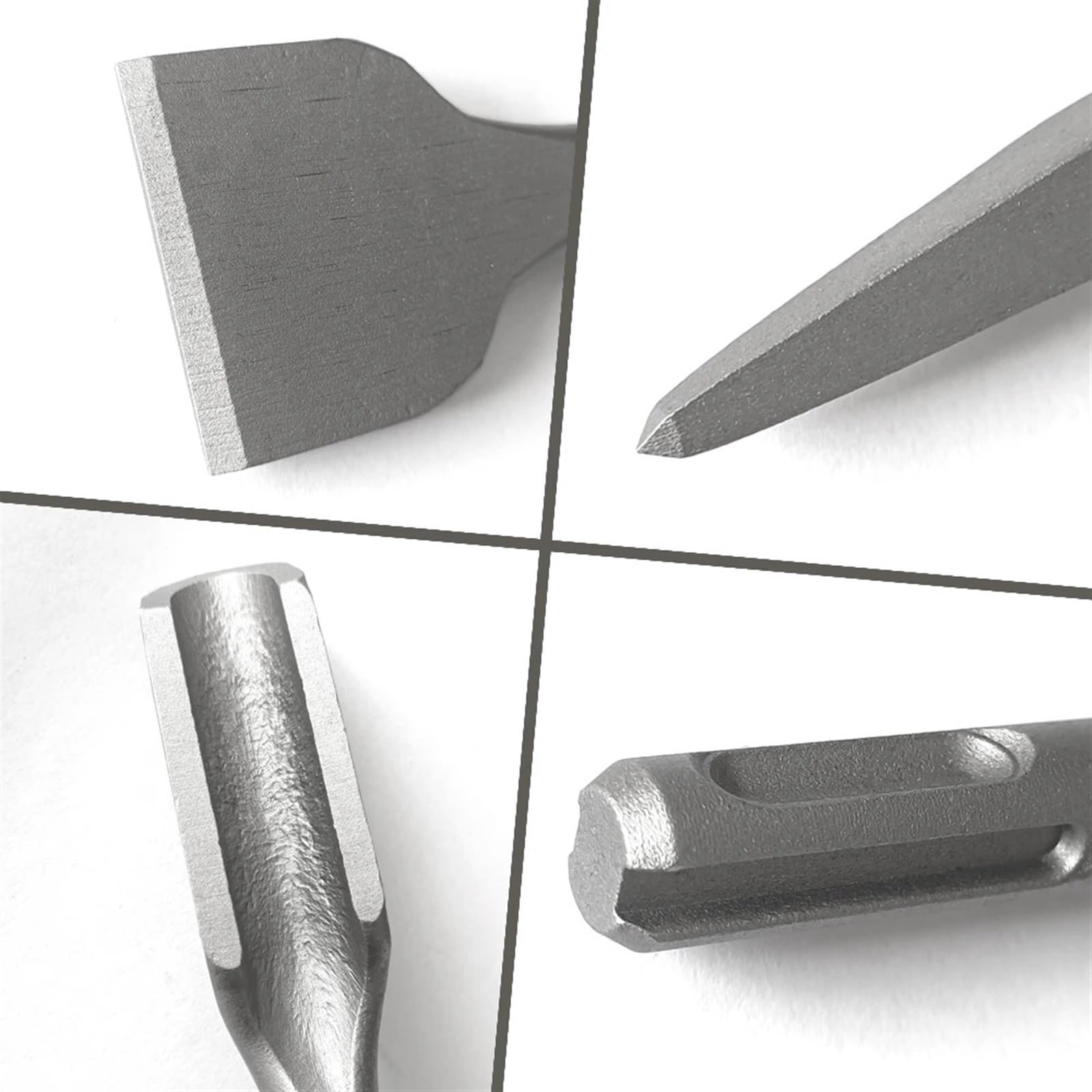 Set di Scalpelli Set di scalpelli con Gambo for Trapano a percussione, scalpello Piatto, Utensili for muratura for Cemento, Mattoni, Muro, Roccia, 250 mm(3PCS Chisels)