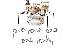 Medium Black 6 Shelf Metal Storage Rack